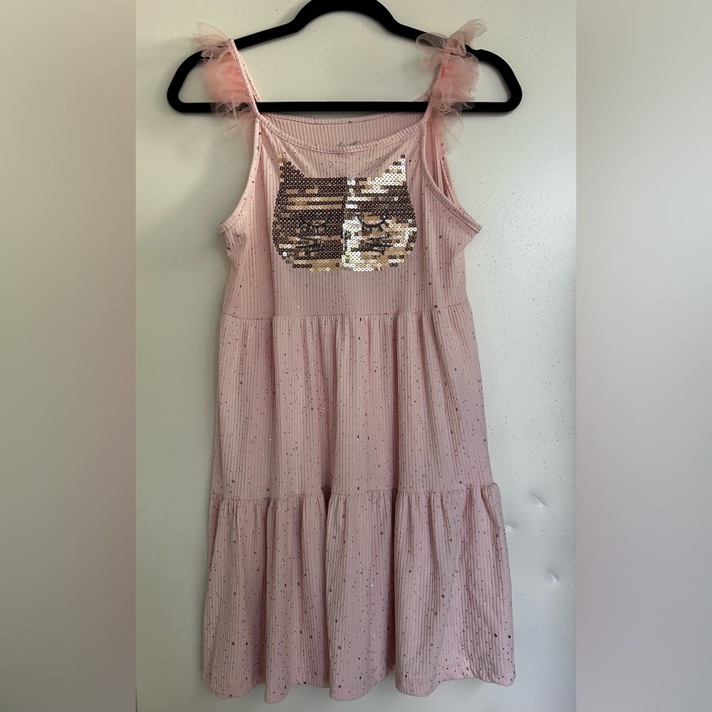 Sweet Dreams Pink Sequin Cat Dress